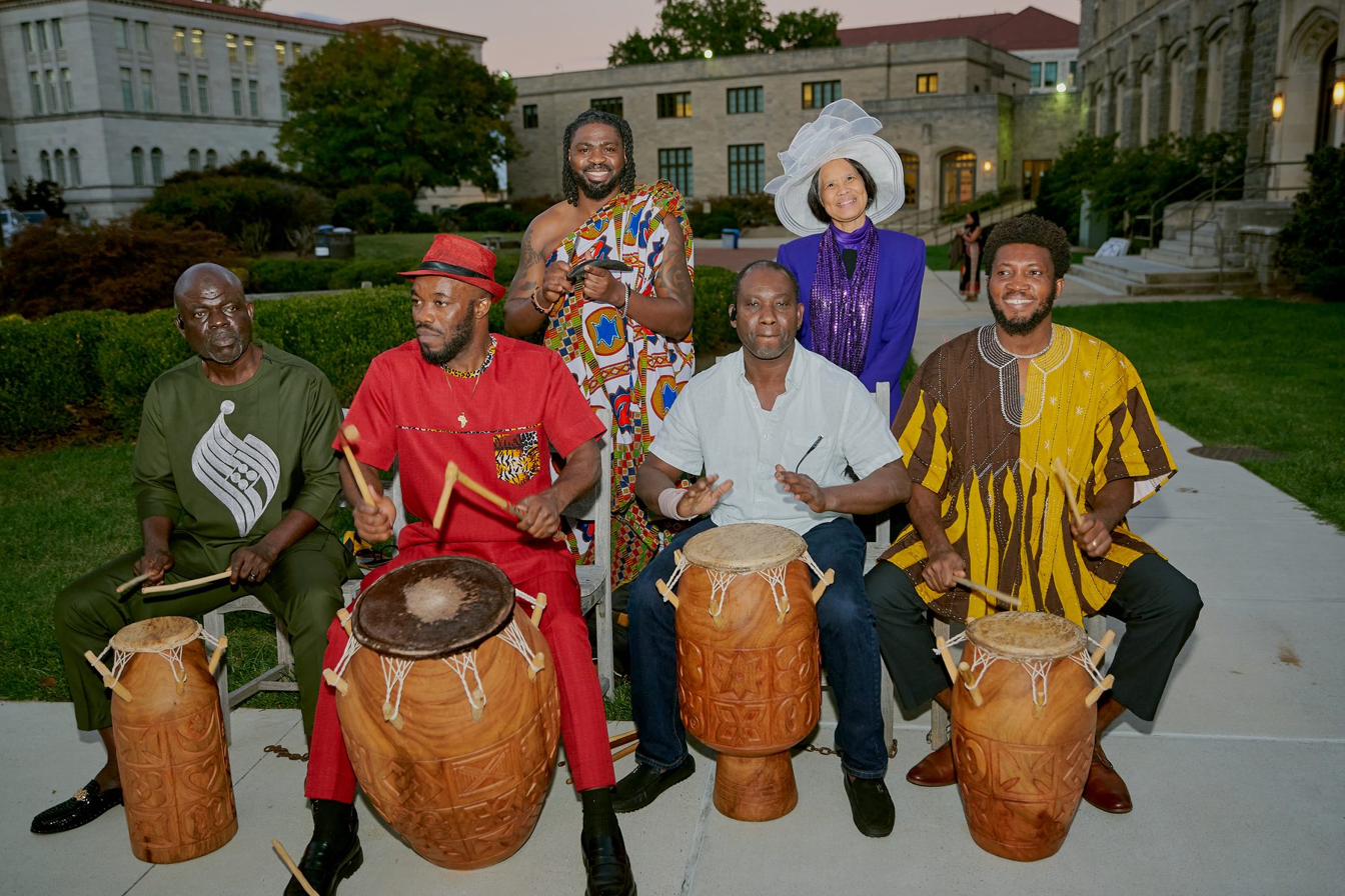 Ghanaian drummers at the Global Africa Summit reception